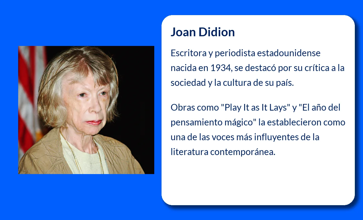 Joan Didion (1934-VVVV): La mirada crítica de la sociedad estadounidense a través de su literatura