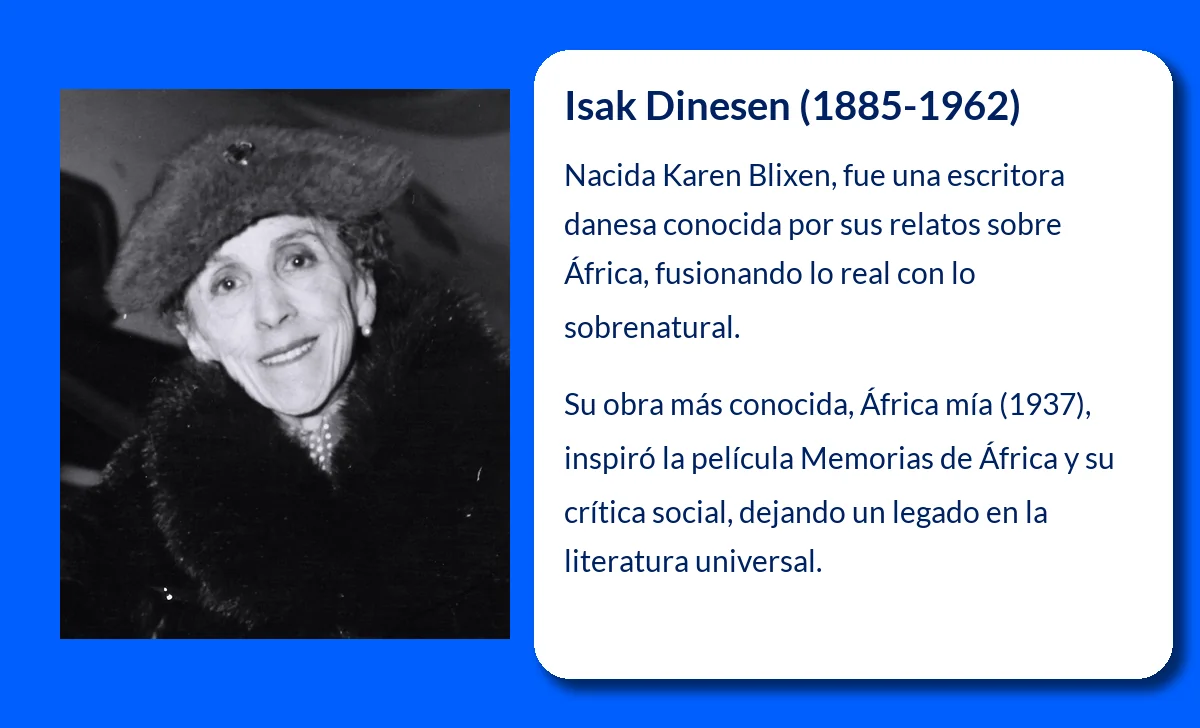 Isak Dinesen (1885-1962): La escritora danesa que narró las leyendas de África