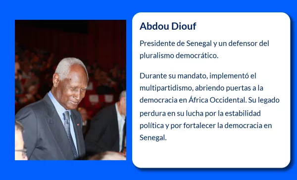 Abdou Diouf (1935-VVVV). El arquitecto del pluralismo democrático en Senegal