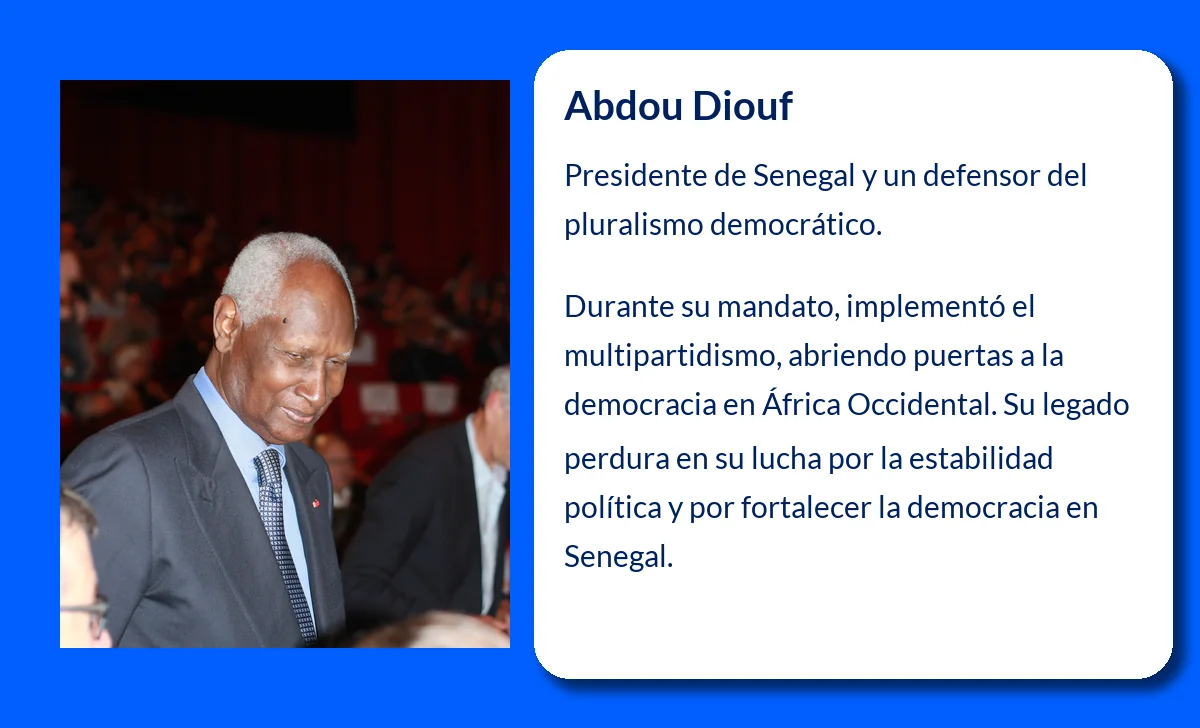 Abdou Diouf (1935-VVVV). El arquitecto del pluralismo democrático en Senegal