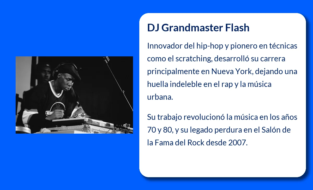 DJ Grandmaster Flash (1958-VVVV). El pionero que revolucionó el rap y el scratching