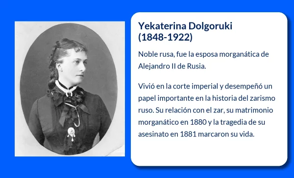 Yekaterina Dolgoruki (1848-1922). La esposa morganática de Alejandro II de Rusia
