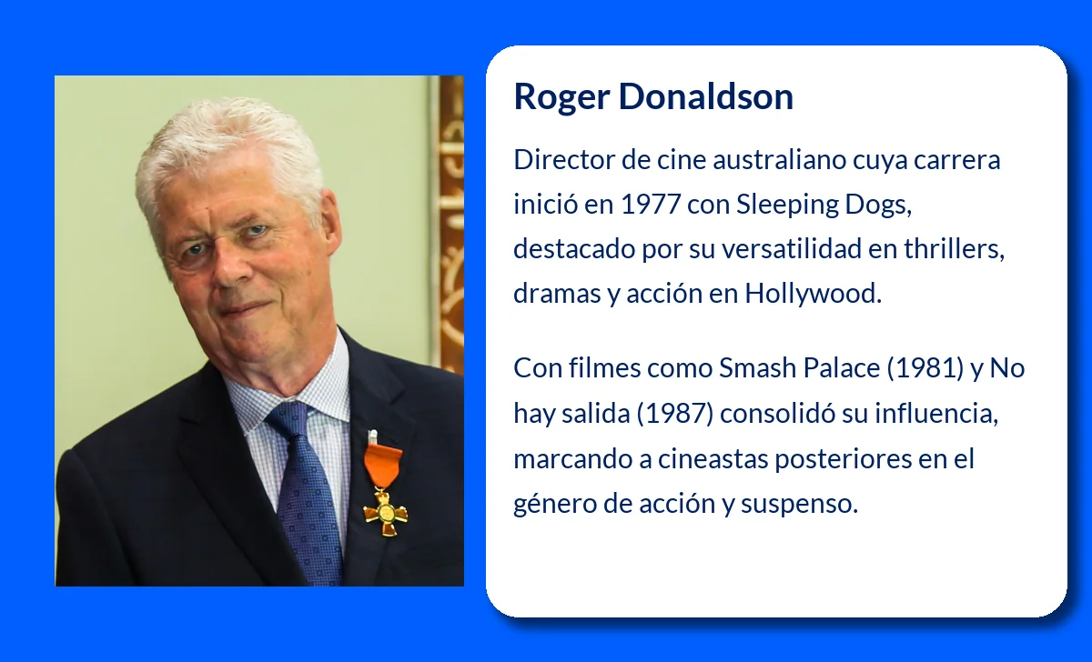 Roger Donaldson (1943-VVVV): El cineasta australiano que conquistó Hollywood
