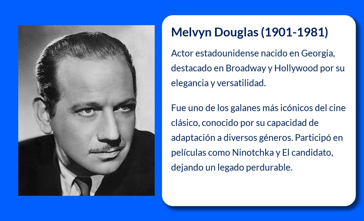 Melvyn Douglas (1901-1981). El galán elegante de Broadway y Hollywood