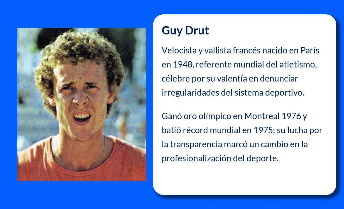 Guy Drut (1948-VVVV). El velocista francés que conquistó el oro olímpico y desafió las normas del atletismo amateur