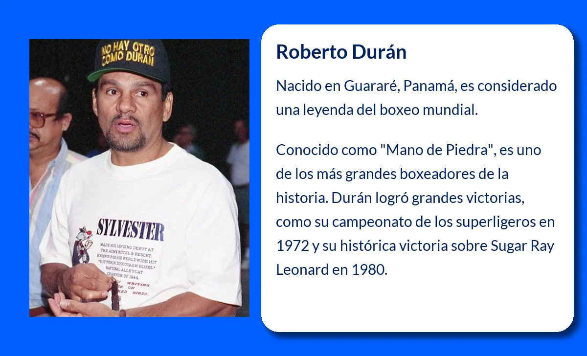 Roberto Durán (1951-VVVV): El legado de "Mano de Piedra"