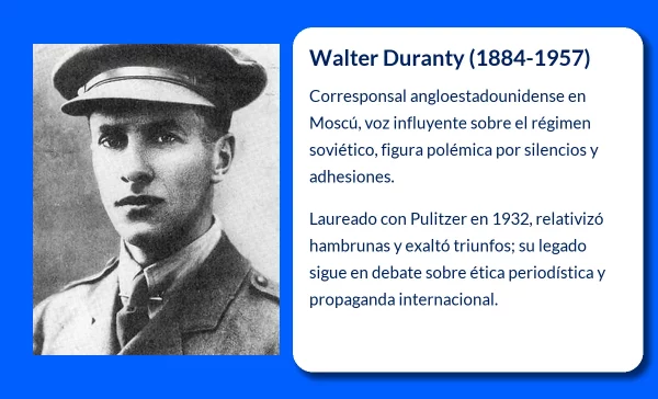 Walter Duranty (1884-1957). El periodista y escritor que dio forma a la percepción occidental de la Rusia soviética
