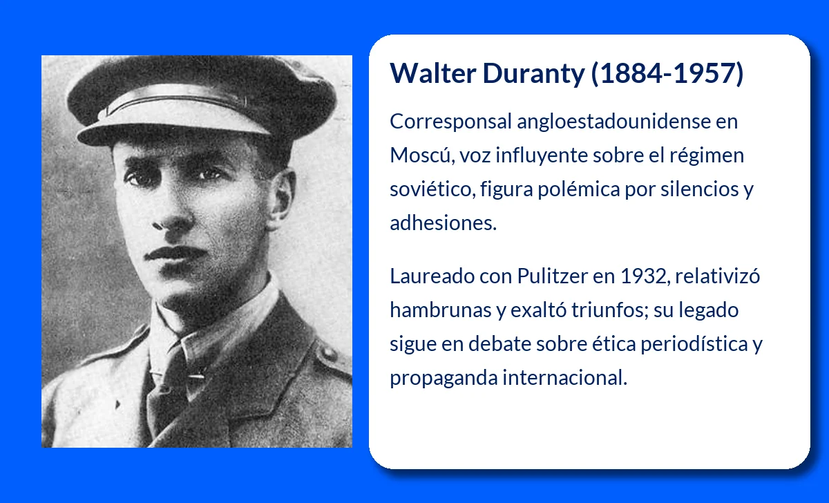 Walter Duranty (1884-1957). El periodista y escritor que dio forma a la percepción occidental de la Rusia soviética