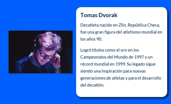 Tomas Dvorak (1972-VVVV). El decatleta checo que rozó la perfección en el atletismo mundial