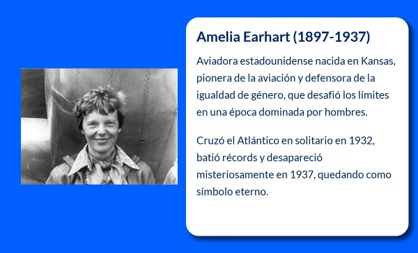 Amelia Earhart (1897-1937): La aviadora pionera que desafió los cielos