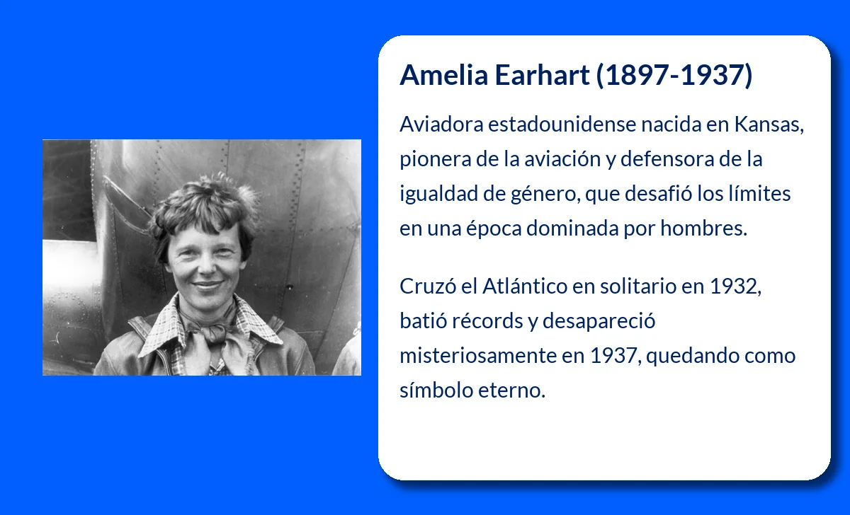 Amelia Earhart (1897-1937): La aviadora pionera que desafió los cielos