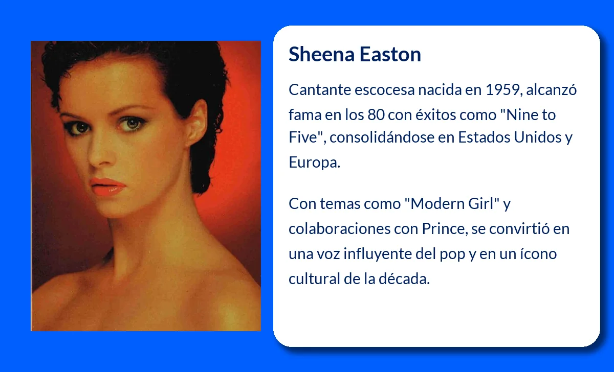 Sheena Easton (1959-VVVV): La cantante escocesa que conquistó el pop de los 80