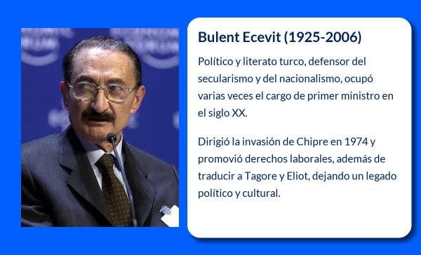 Bulent Ecevit (1925-2006): El líder político y literato que marcó la historia de Turquía
