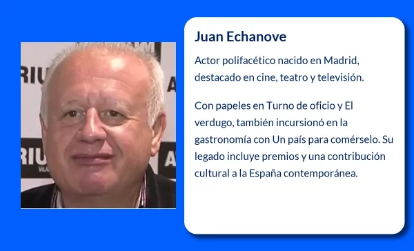 Juan Echanove (1961-VVVV). El actor polifacético que conquistó teatro