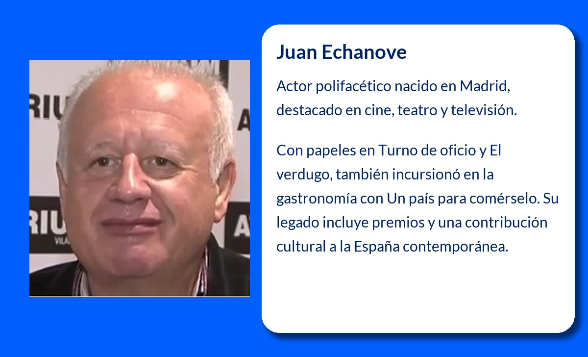 Juan Echanove (1961-VVVV). El actor polifacético que conquistó teatro