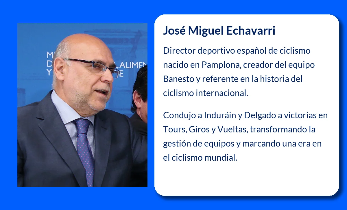 José Miguel Echavarri (1947-VVVV). El cerebro navarro detrás del dominio de Banesto en el ciclismo mundial