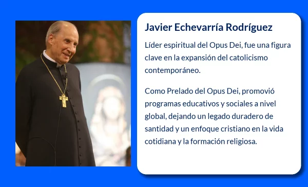 Monseñor Javier Echevarría Rodríguez (1932-VVVV). Líder espiritual del Opus Dei y referente del catolicismo contemporáneo