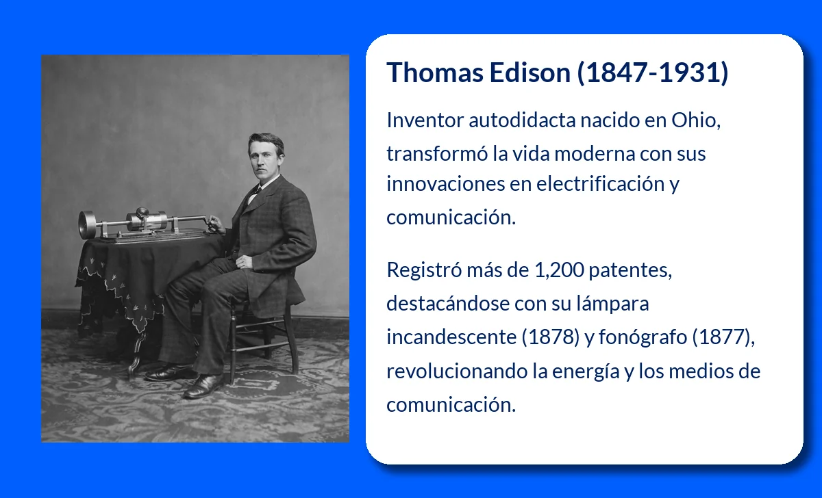 Thomas Edison (1847-1931). El genio autodidacta que iluminó el mundo moderno