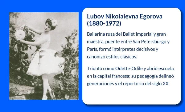 Lubov Nikolaievna Egorova (1880-1972): La maestra del ballet ruso que dejó una huella imborrable en la danza clásica