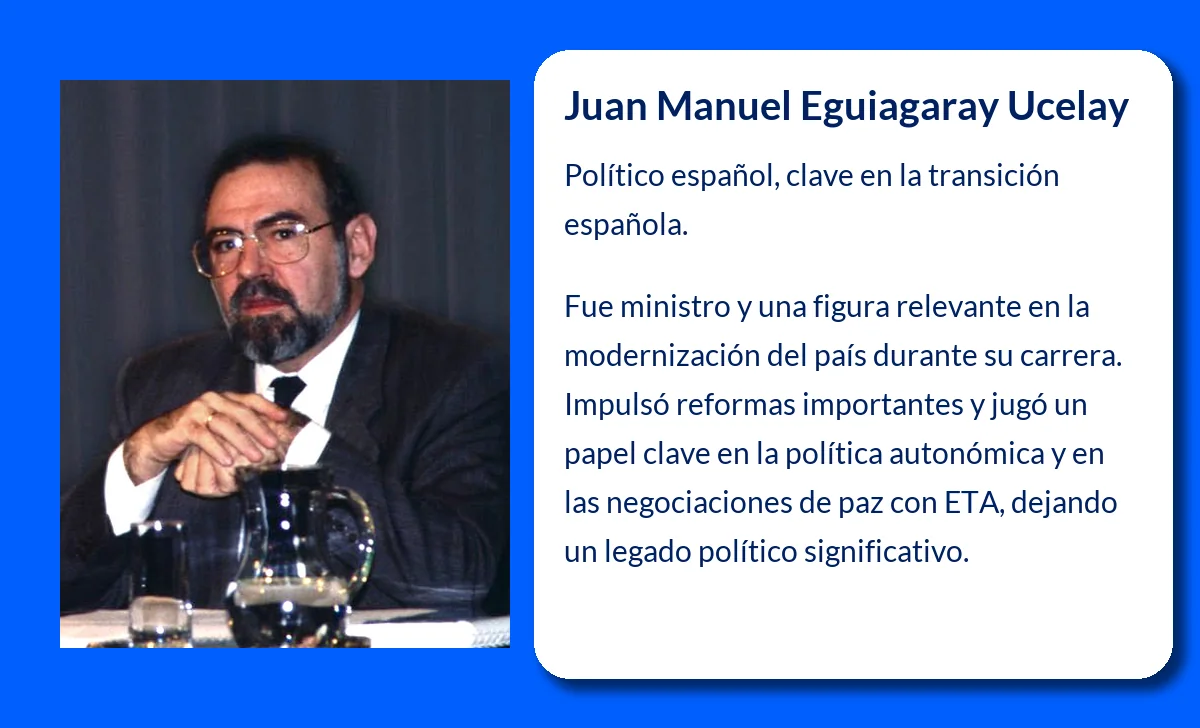 Juan Manuel Eguiagaray Ucelay (1945-VVVV): Un político clave en la transición y modernización de España