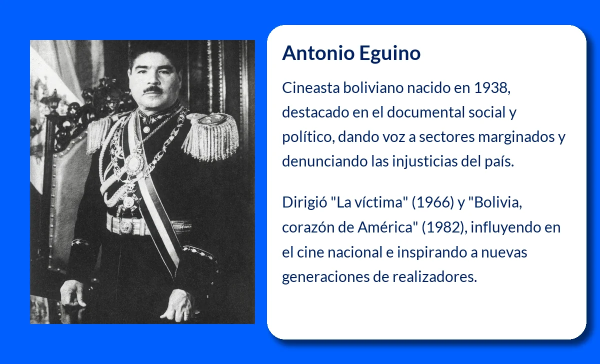 Antonio Eguino (1938-VVVV): El cineasta boliviano que retrató la realidad social y política de su país