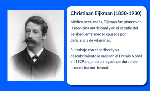 Christiaan Eijkman (1858-1930). El descubrimiento que revolucionó la medicina nutricional