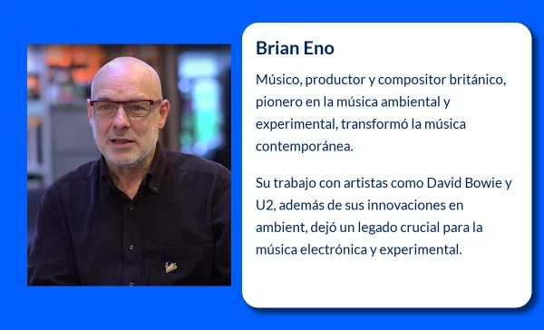 Brian Eno (1948-VVVV). El pionero de la música ambiental y productor innovador