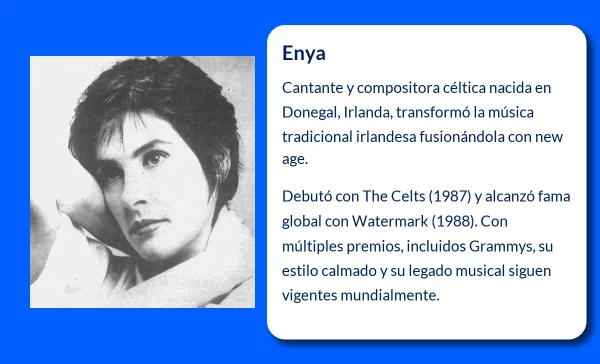 Enya (1961-VVVV): La renovadora de la música celta que cautivó al mundo con su estilo único