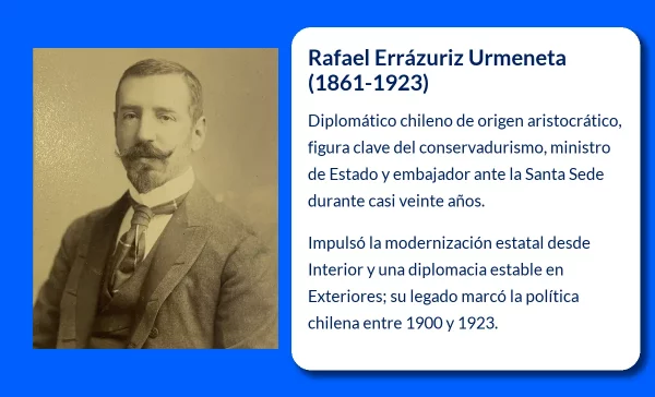 Rafael Errázuriz Urmeneta. Diplomático y político clave en la historia republicana de Chile