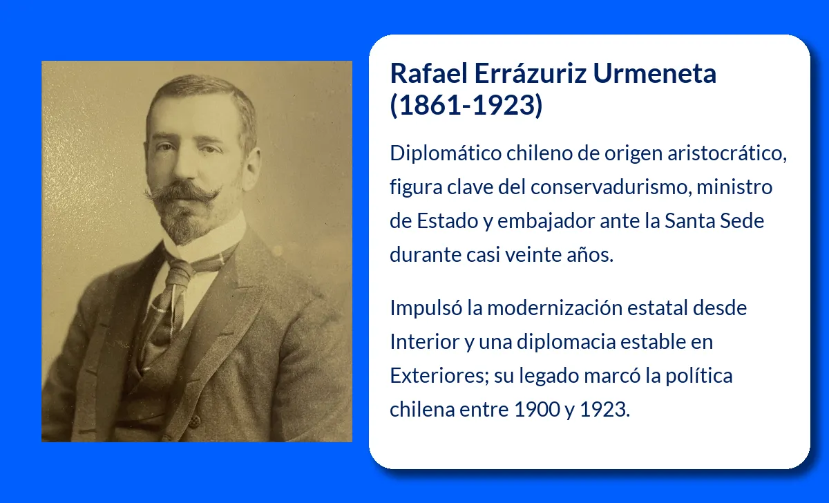 Rafael Errázuriz Urmeneta. Diplomático y político clave en la historia republicana de Chile