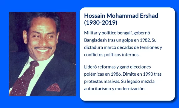 Hossain Mohammad Ershad. Un líder controversial de Bangladesh