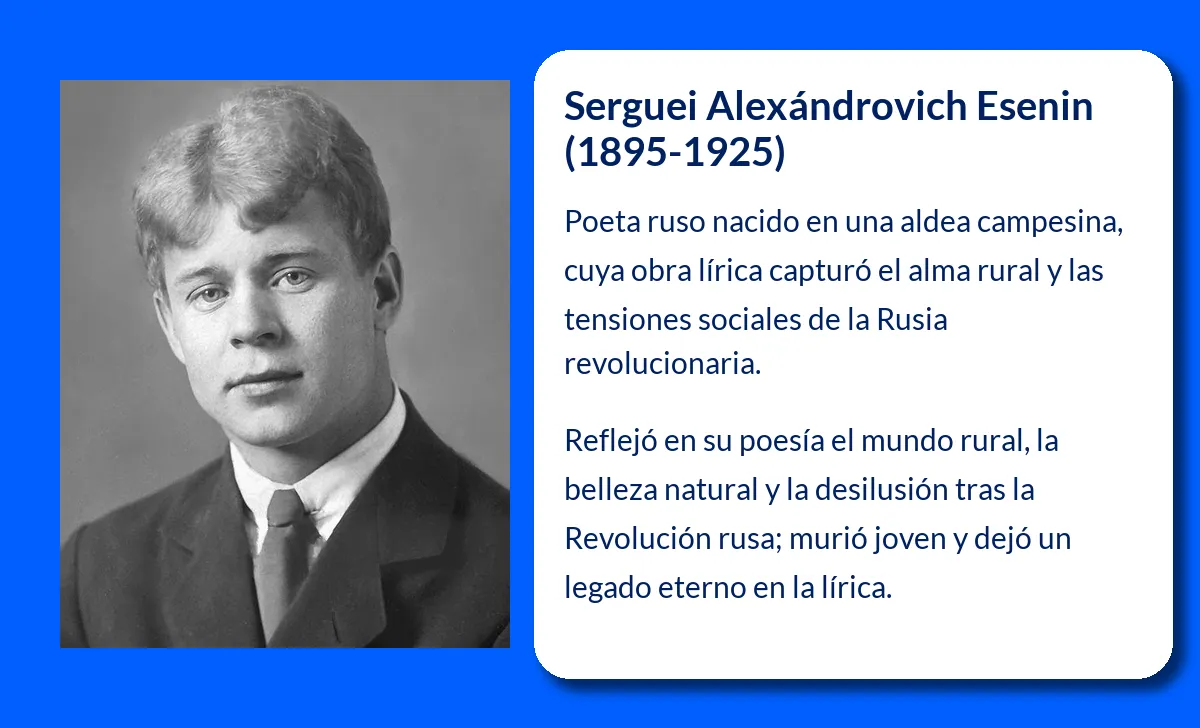 Serguei Alexándrovich Esenin. El poeta revolucionario de la Rusia campesina