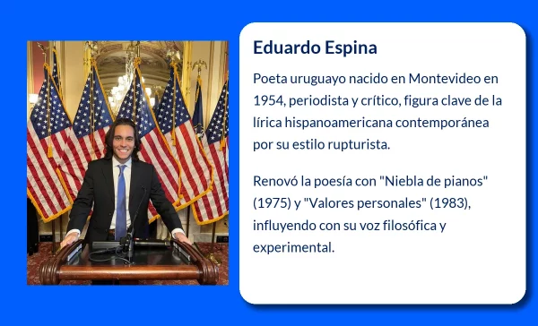 Eduardo Espina. El poeta uruguayo que transformó la lírica contemporánea