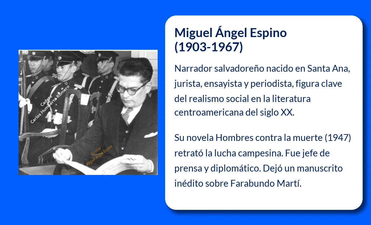 Miguel Ángel Espino. El narrador salvadoreño que retrató la lucha por la vida y la justicia social