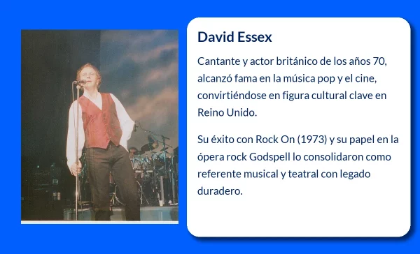 David Essex (1947-VVVV). El icónico cantante y actor británico que marcó una era musical y cinematográfica