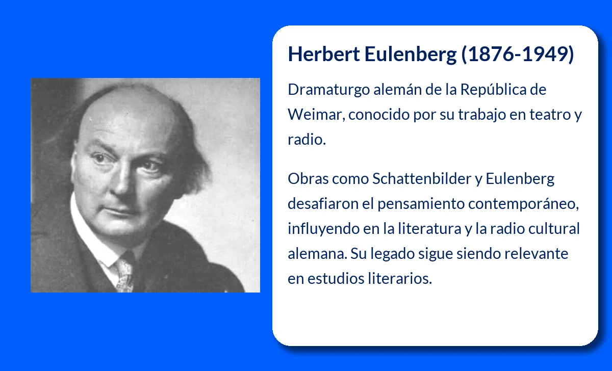 Herbert Eulenberg (1876-1949): El dramaturgo que desafió su tiempo a través de la literatura y la radio
