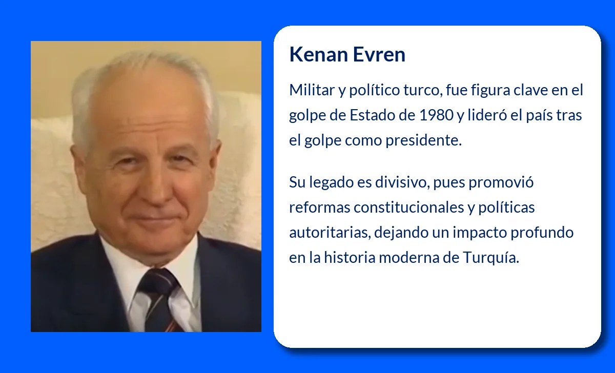 Kenan Evren (1918-VVVV). Un líder militar clave en la historia reciente de Turquía