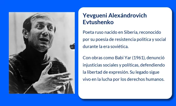 Yevgueni Alexándrovich Evtushenko (1933-VVVV): Un Poeta de la Revolución y la Reflexión Social