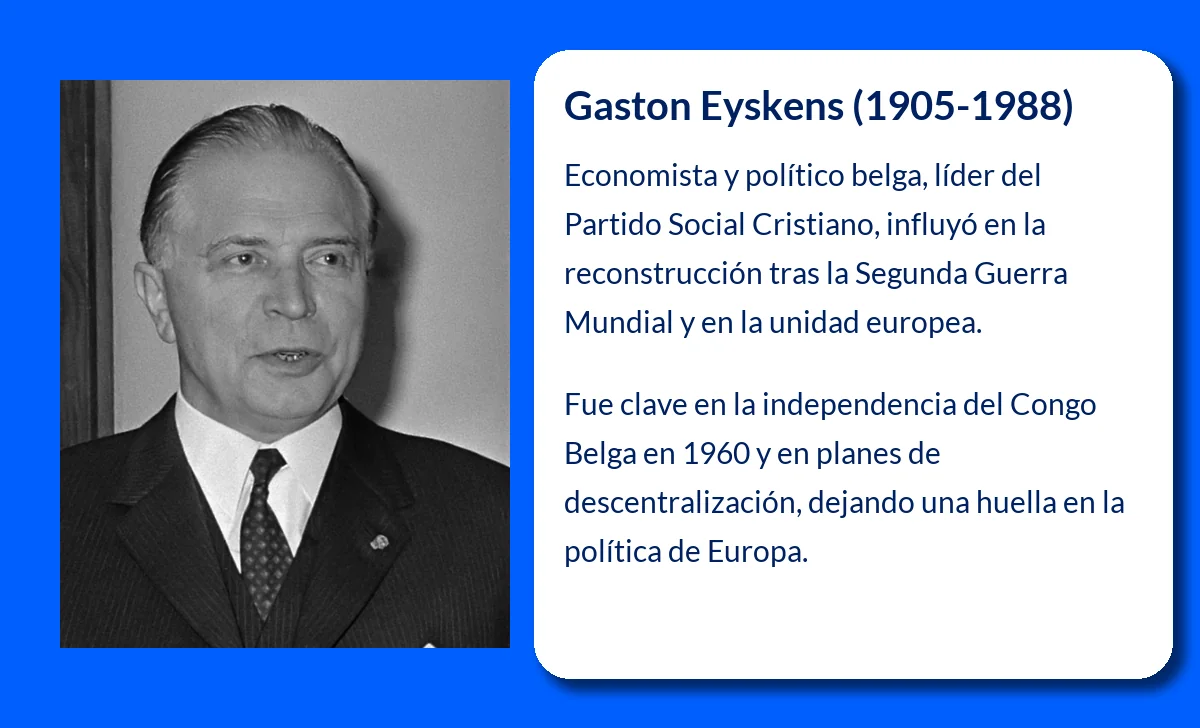 Gaston Eyskens (1905-1988): El líder que marcó la política y economía de Bélgica