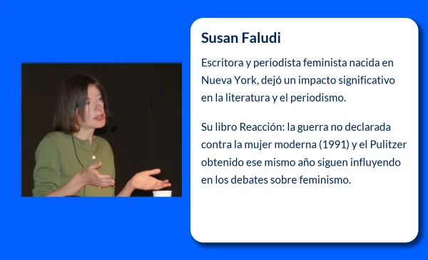 Susan Faludi (1959-VVVV). La escritora y periodista feminista que transformó la literatura contemporánea