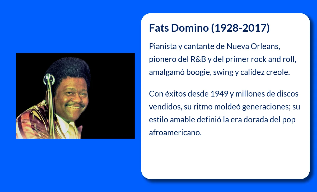 Fats Domino (1928-2017). La leyenda del Rock & Roll y el R&B que marcó una época