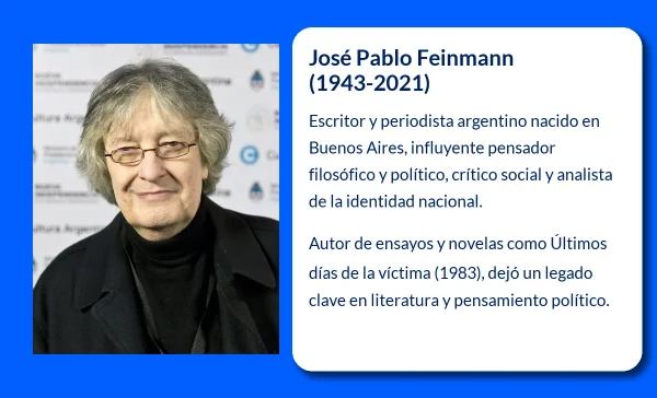 José Pablo Feinmann (1943-2021): Un pensador crucial en la historia de Argentina