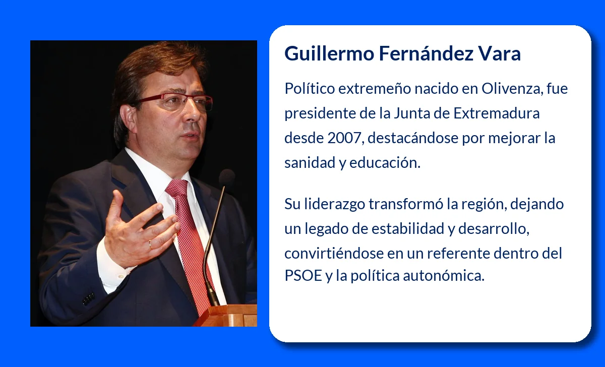 Guillermo Fernández Vara (1958-VVVV): El político que transformó Extremadura
