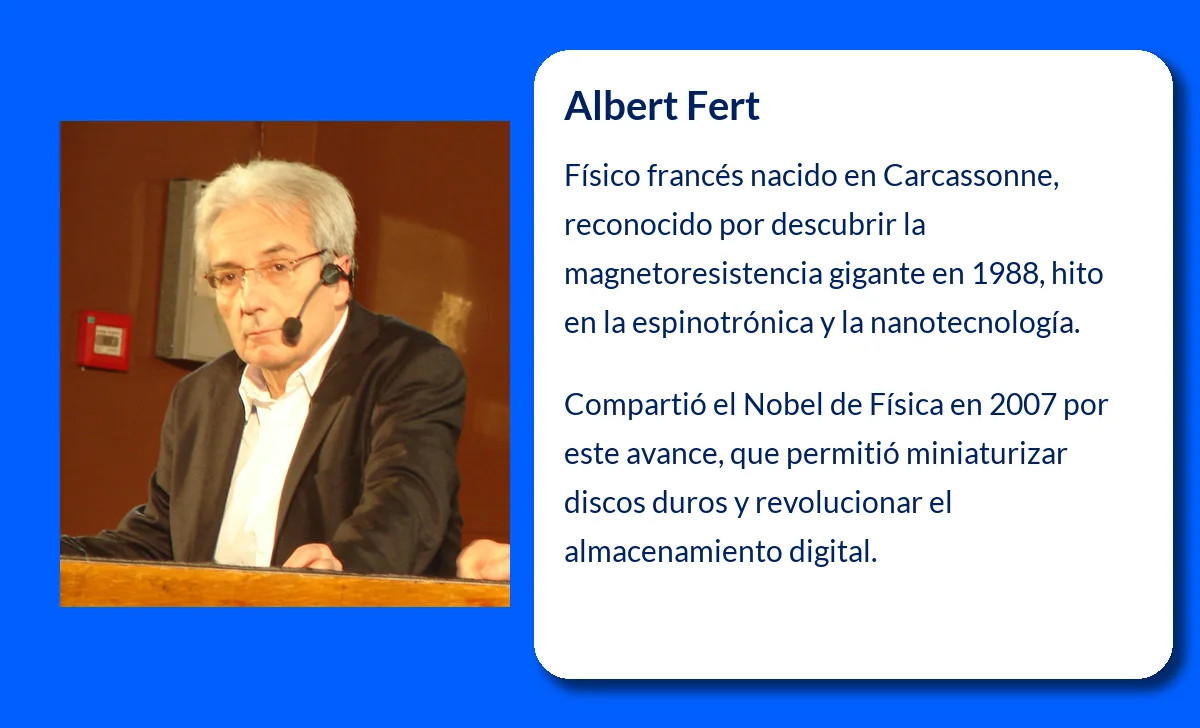 Albert Fert (1938 - VVVV): El genio que revolucionó la tecnología de almacenamiento digital