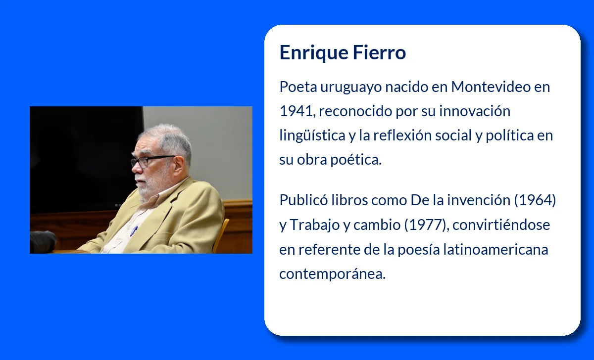 Enrique Fierro (1941-VVVV): La exploración poética y lingüística del escritor uruguayo
