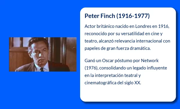 Peter Finch (1916-1977): El legado de un actor británico inmortal
