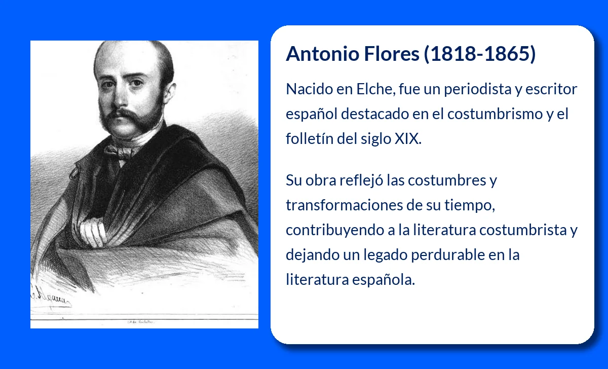Antonio Flores (1818-1865). El periodista español que reflejó las costumbres de su tiempo