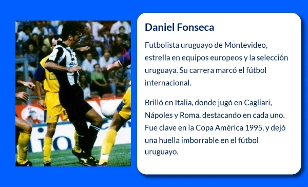 Daniel Fonseca. El futbolista uruguayo que brilló en Italia y dejó huella en la selección