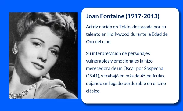 Joan Fontaine (1917-2013): La icónica actriz que conquistó Hollywood