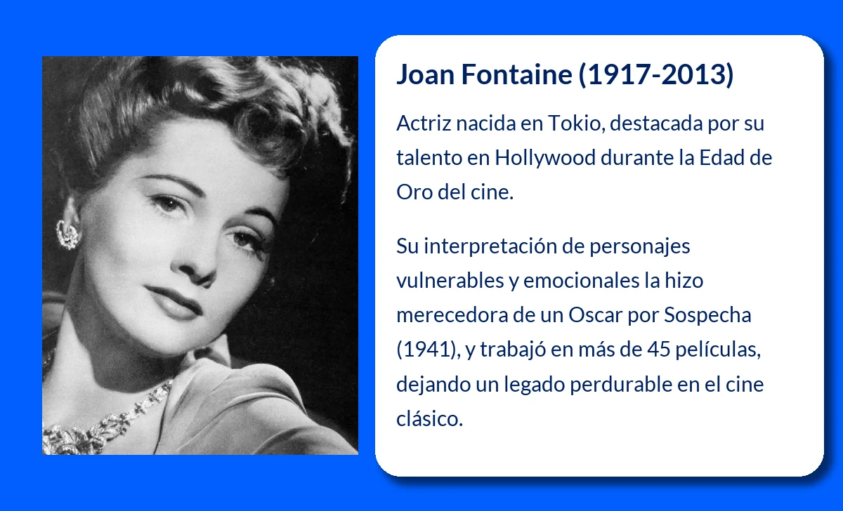Joan Fontaine (1917-2013): La icónica actriz que conquistó Hollywood